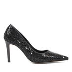 Kadın Siyah Parlak İnce Topuklu Stiletto