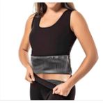 Kadın Siyah Sauna Termal Tayt Atlet Takımı - 2XL