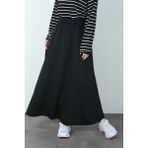 Kadın Siyah Scuba Kloş Etek - 38 - 40