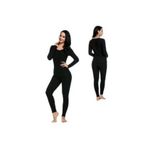 Kadın Siyah Termal Alt-üst Takım, SİYAH, M, 8680508957535