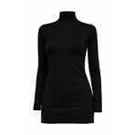 Kadın Siyah Uzun Kollu Body Tekli, Siyah, XL