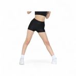 Kadın Siyah Yüksek Bel Spor Şort, Yoga Fitness Antrenman