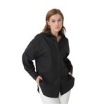 Kadın Siyah%100 Pamuk Oversize Tunik Gömlek 30017