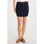 Kadın Slim Fit Dar Kesim Cepli Mini Denim Etek - Açık Mavi - XS