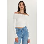 Kadın Slim Fit Dar Kesim Kayık Yaka Viskon Ekru Bluz