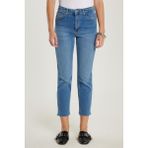 Kadın Slim Fit Dar Kesim Kısa Boru Paça Mavi Jean Kot Pantolon - 36