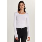 Kadın Slim Fit Dar Kesim Uzun Kollu Viskon Beyaz Bluz