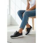 Kadın Sneaker Günlük Ayakkabı - Siyah - Beyaz - 37