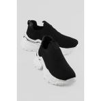 Kadın Sneaker Kalın Taban Slip On Spor Ayakkabı Aurex Siyah