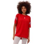 Kadın Spor Tişört Baskılı Fitness, Antrenman Fit (KIRMIZI, XXL)
