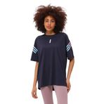 Kadın Spor Tişört Baskılı Fitness, Antrenman Fit (LACİVERT, XXL)