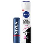 Kadın Sprey Deodorant Black&White Invisible Clear 150ml,Kırmızı Renkli Dudak Bakım Kremi,Nemlendirme
