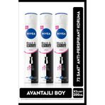 Kadın Sprey Deodorant Black&white Invisible Clear 48 Saat Anti-perspirant Koruma 200mlx3adet