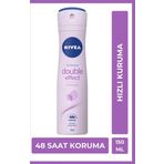 Kadın Sprey Deodorant Double Effect 150ml, Ter Kokusuna Karşı 48 Saat Koruma, Pürüzsüz Koltuk Altı