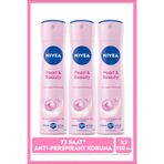 Kadın Sprey Deodorant Pearl&Beauty 150ml, 48 Saat Anti-perspirant Koruma, X3 Adet