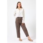Kadın Stacy Slouchy Chino Pantolon Lyocell (Tencel™) - Vizon VİZON