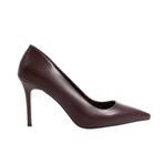 Kadın Stiletto 9 Cm İnce Topuk Sivri Burun Vegan Deri Hafızalı Pedli Rahat Kalıp Topuklu Ayakkabı (Bordo Mat, EU Ayakkabı Beden Sistemi, Yetişkin, Kadın, Sayısal, Orta, 38)