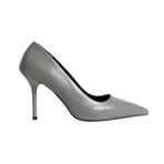 Kadın Stiletto 9 Cm İnce Topuk Sivri Burun Vegan Deri Klasik Şık Günlük Ofis Düğün Mezuniyet Topuklu Ayakkabı (Gri, EU Ayakkabı Beden Sistemi, Yetişkin, Kadın, Sayısal, Orta, 37)