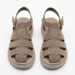 Kadın Süet Ortopedik Sandalet Ayarlanabilir Kemerli Rahat Günlük Terlik | 3 cm Poli Taban Kaymaz Rahat Yazlık Sandalet (Bej, EU Ayakkabı Beden Sistemi, Yetişkin, Kadın, Sayısal, Orta, 36)