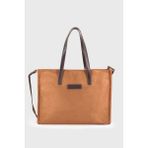 Kadın Süet Shopper Çanta - Taba