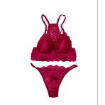 Kadın Sütyen Takımı Dolgusuz Bralet Mor