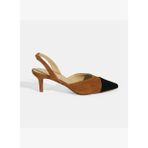 Kadın Taba Slingback Süet Topuklu Ayakkabı