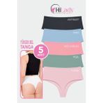 Kadın Tanga, Yüksek Bel Tanga, String Tanga Koyu Soft Pamuklu Esnek - Karışık - 2XL