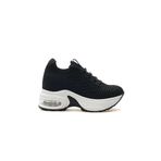 Kadın Taş Detaylı Gizli Dolgu Topuk Sneaker Günlük Ayakkabı 25y 25y300-22 Z Siyah