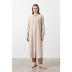 Kadın Taş Detaylı Uzun Gömlek Tunik- 10799TUN - BEIGE