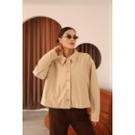 Kadın Taş Kısa Oversize Trençkot - 42