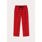 Kadın Teddy Pantolon Pijama Altı Kırmızı