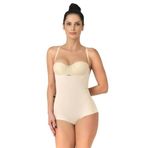 Kadın Ten Lazer Kesim Göğsü Açık Toparlayıcı Slip Korse, XL, B2723MI-19804IGP27191660