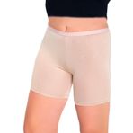 Kadın Ten Rengi Bambu Ağlı Büyük Beden Diz Üstü Kısa Tayt, 4XL, LX3003-198IGP100418