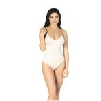 Kadın Ten Silikonlu Çıtçıtlı Body Korse, TEN RENGİ - SİYAH, M, BKRSAR201803014100091