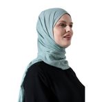 Kadın Tesettür Bambu Kraş Şal, Ütü Gerektirmeyen Doğal Hijab Başörtüsü (75x180 cm) - Yeşil