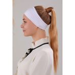 Kadın Tesettür Dikişsiz Silikonlu Kaymaz Bandana Spor Bone Beyaz - Standart