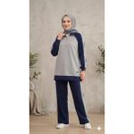 Kadın Tesettür Modal Kumaş Spor Eşofman Takımı - Gri