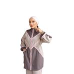 Kadın Tesettür Tunik Pantolon Double Crep Ikili Takım (Gri-Antrasit, S/M)