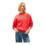 Kadın TJW Boxy Tommy Applique Bisiklet Yaka Kazak