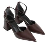 Kadın Topuklu Ayakkabı 9 Cm – Şık Rahat Günlük & Abiye Stiletto, Bilekten Bantlı Modern Sivri Burun Ayakkabı (Rugan Acı Kahve, EU Ayakkabı Beden Sistemi, Yetişkin, Kadın, Sayısal, Orta, 37)