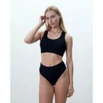 Kadın Transparan Dantel İşlemeli Göğüs Dekolteli Body