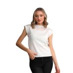 Kadın Triko Kayık Yaka Omuz Fitilli Askılı Atlet 12731 BGL-ST04220 BEYAZ M/L