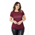 Kadın Triko Kısa Kol Bluz 12943 BGL-ST05309
