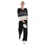 Kadın Triko Lastikli Bol Pantolon 12811 BGL-ST04224