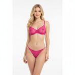 Kadın Tül Transparan Balenli Sütyen ve Transparan String Külot 2'li Takım BB2275