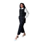 Kadın Tüvit Yelek-Pantolon Takımı (2li Takım) (Siyah, 2XL/3XL)