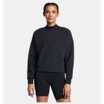 Kadın Ua Unstoppable Fleece Grid Mock Uzun Kollu Sweatshirt 1386491-001 - Siyah-001
