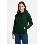 Kadın Üç İplik Kapüşonlu Kanguru Çepli SweatShirt hoodie - Haki