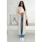Kadın Uzun Açık Trençkot – Astarsız, Modern & Şehirli Stil - Bej - Standart