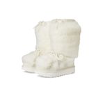 Kadın Uzun Boy Kürklü İp Bağlamalı Düz Taban Beyaz Bot & Bootie 1171570-WHITE